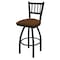 Holland Bar Stool Co 30" Swivel Bar Stool, Black Wrinkle, Canter Thatch Seat 81030BW001 - alternate 1